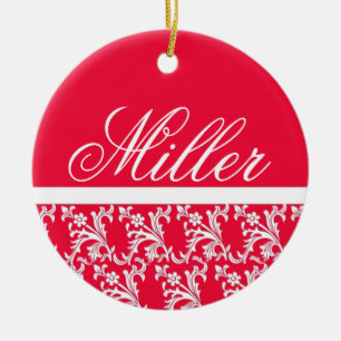 Ornement rouge de monogramme