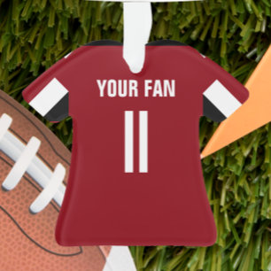 Ornement rouge et noir du football du Jersey