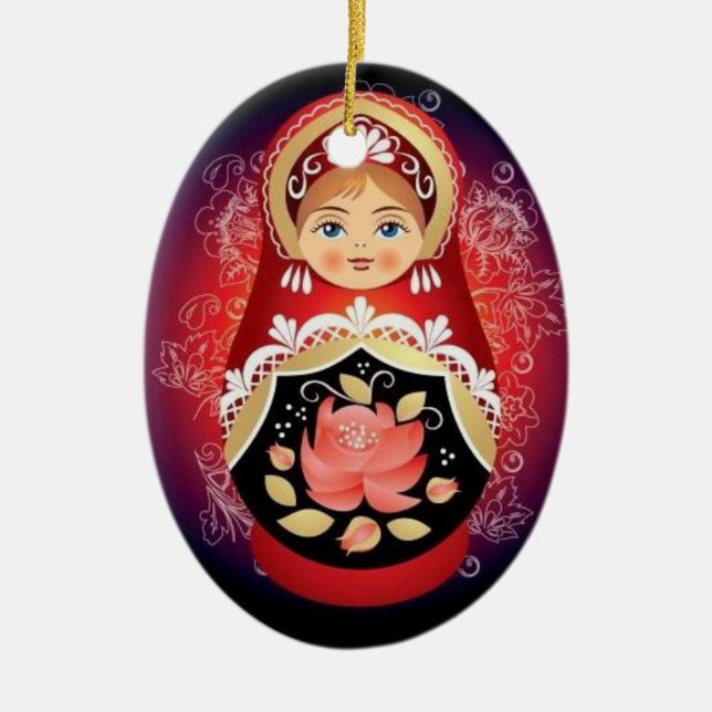 Ornement russe de Noël de poupée - "Natalya " (Devant)