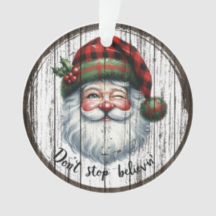 Ornement rustique de Père Noël