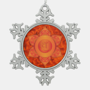 Ornement sacré de flocon de neige d'étain de