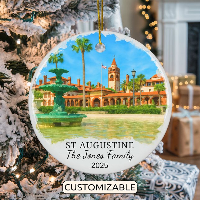 Ornement Saint Augustin personnalisé, Floride (Créateur téléchargé)