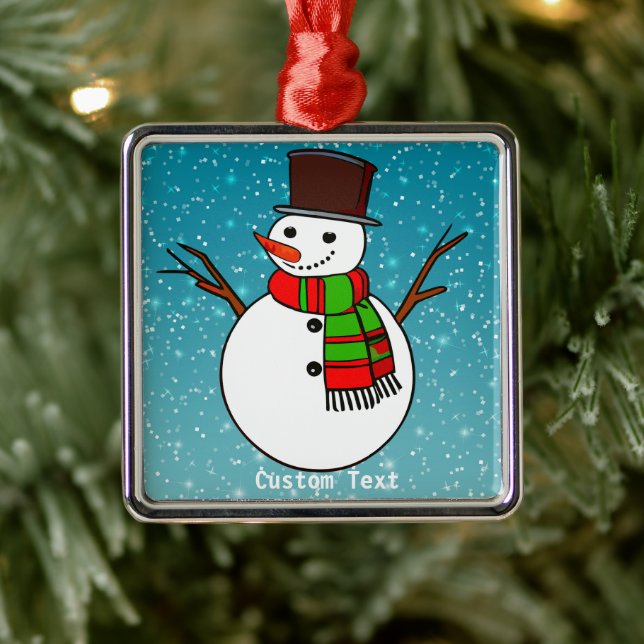 Ornement Snowman personnalisé - Cadeau de Noël (Arbre)