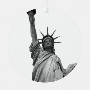 Ornement Statue noire et blanche de la Liberté