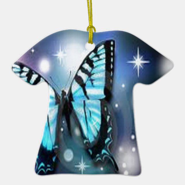 Ornement T-shirt En Céramique étincelle-papillon (Devant)