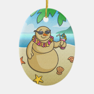 Ornement tropical drôle de souvenir de vacances d