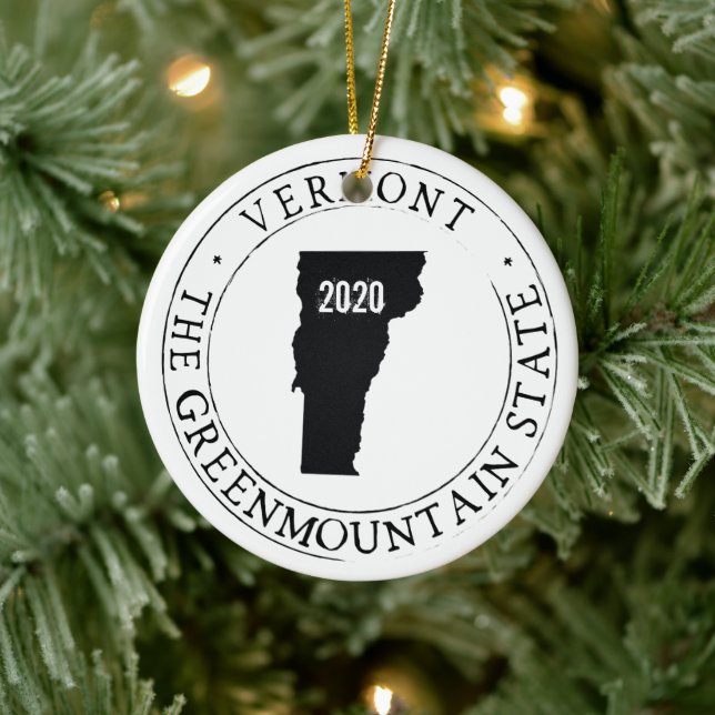 Ornement Vermont personnalisé (Arbre)