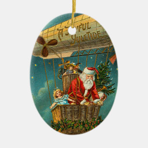 Ornement victorien de Noël de Père Noël