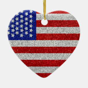 Ornement vintage de drapeau américain