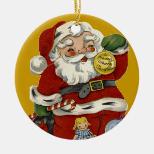 Ornement vintage de Noël de KRW le père noël