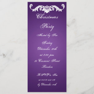 Ornement Vintage Invitation Slim Party sur violet