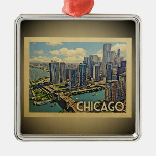 Ornement Vintage voyage de Chicago Illinois