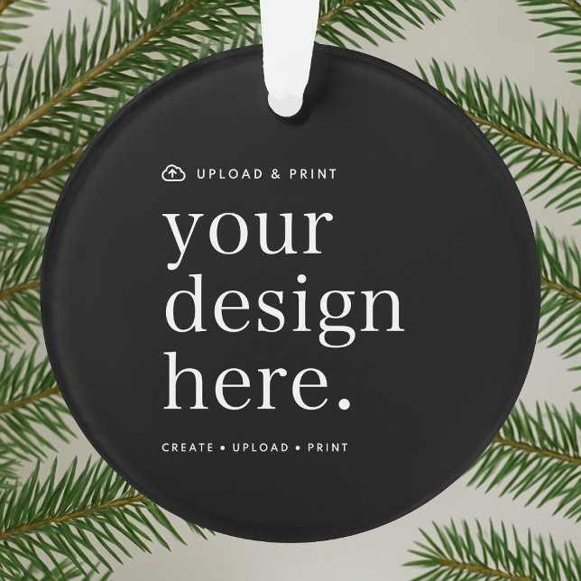 Ornement Votre Conception Télécharger Arrondi Acry (Your own ornament creation, simply upload your photo or design artwork from Photoshop, Canva & more!)