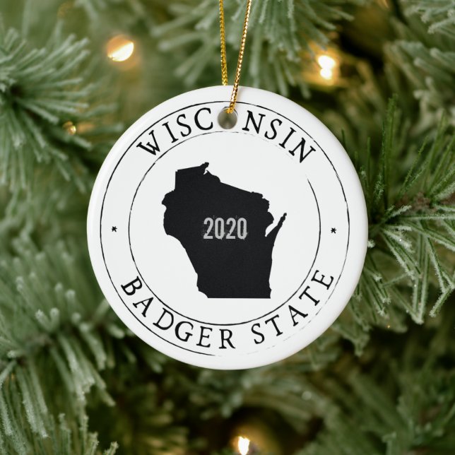 Ornement Wisconsin personnalisé (Arbre)