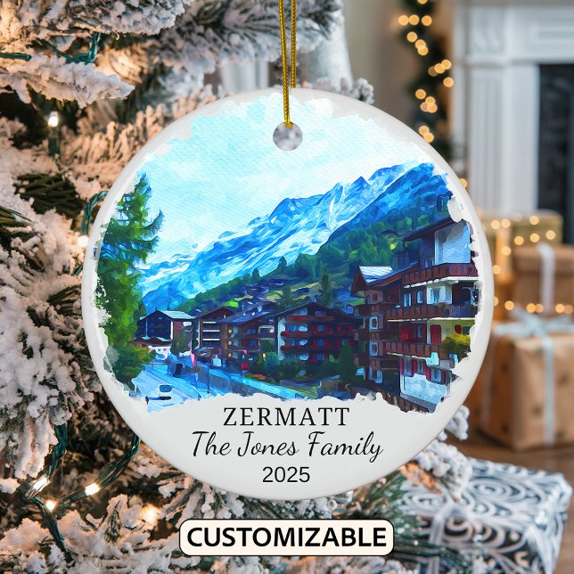 Ornement Zermatt personnalisé, Suisse (Créateur téléchargé)