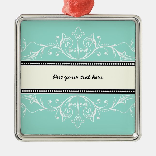 Ornementation frise coquille bleu blanc ornement (Devant)