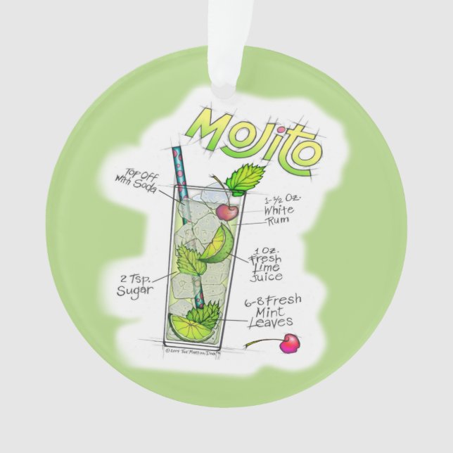 ORNEMENTS - ART DE COCKTAIL DE RECETTE DE MOJITO (devant)