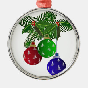 Ornements colorés d'arbres de Noël