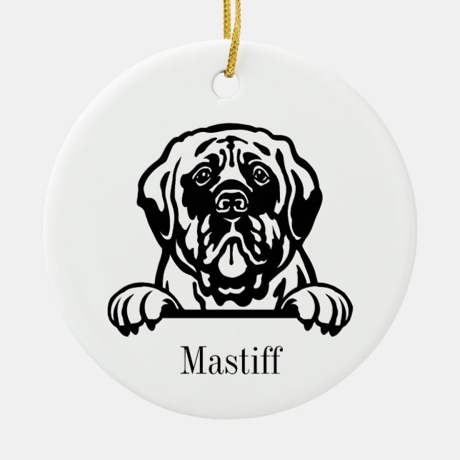 Ornements de chien mastiff (Devant)