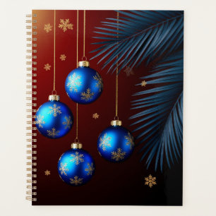 Ornements de Noël bleus élégants