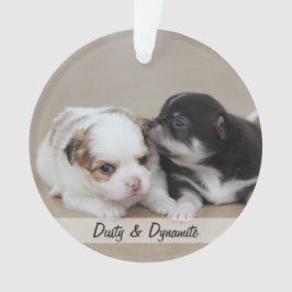 Ornements de Noël de chien en acrylique Ajouter ph
