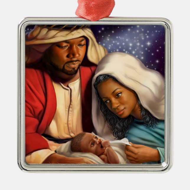 Ornements de Noël de la Sainte Famille Africaine A (Devant)