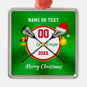 Ornements de Noël de lacrosse personnalisés par