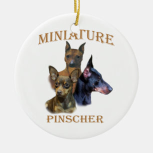 Ornements de Noël de Pinscher miniature