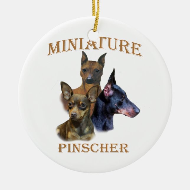 Ornements de Noël de Pinscher miniature (Devant)