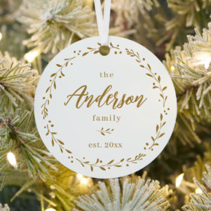 Ornements de Noël en calligraphie de famille perso