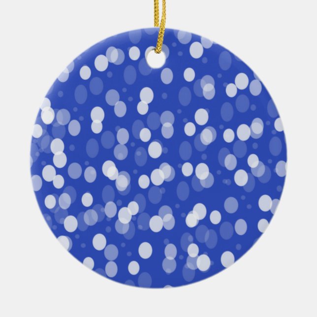Ornements de Noël en céramique bleue (Devant)