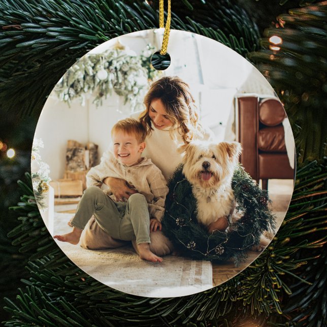 Ornements de Noël en famille avec chien (Créateur téléchargé)