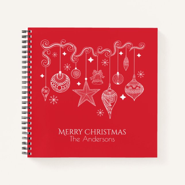 Ornements de Noël personnalisés Livre d'or (Devant)