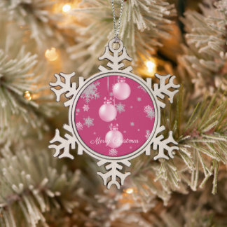Ornements de Noël rose Ornement de Noël