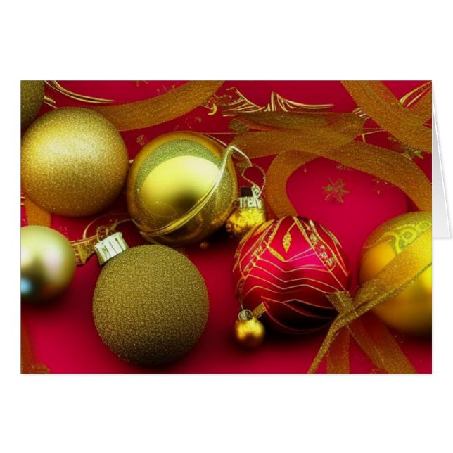 Ornements de Noël Velvet rouge (Devant horizontal)