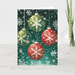 ORNEMENTS DE VACANCES ROUGE ET VERT N° 1 Carte