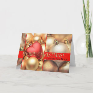 Ornements dorés nouvelle adresse faire-part