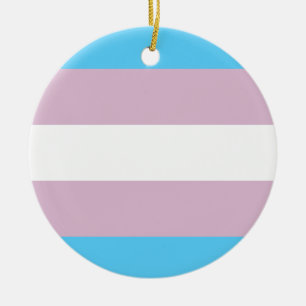Ornements en céramique de drapeau de transsexuel