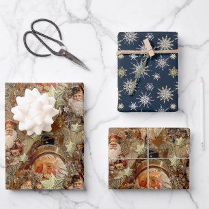 Ornements en papier Père Noël victorien