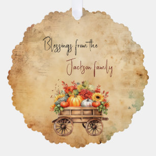 Ornements en papier Thanksgiving personnalisés