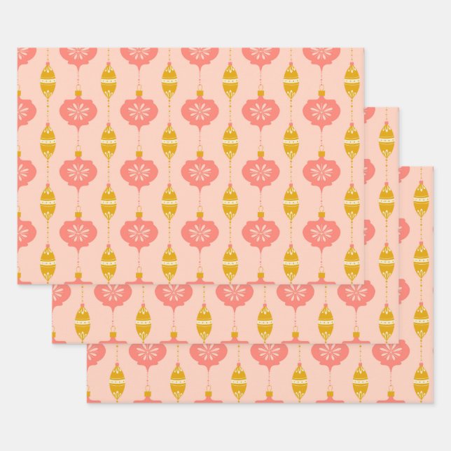 Ornements et perles Emballage cadeau rose 3 pack (Lot)