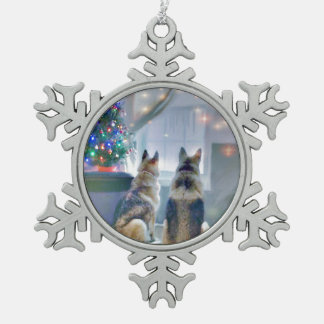 ornements flocon de neige étain