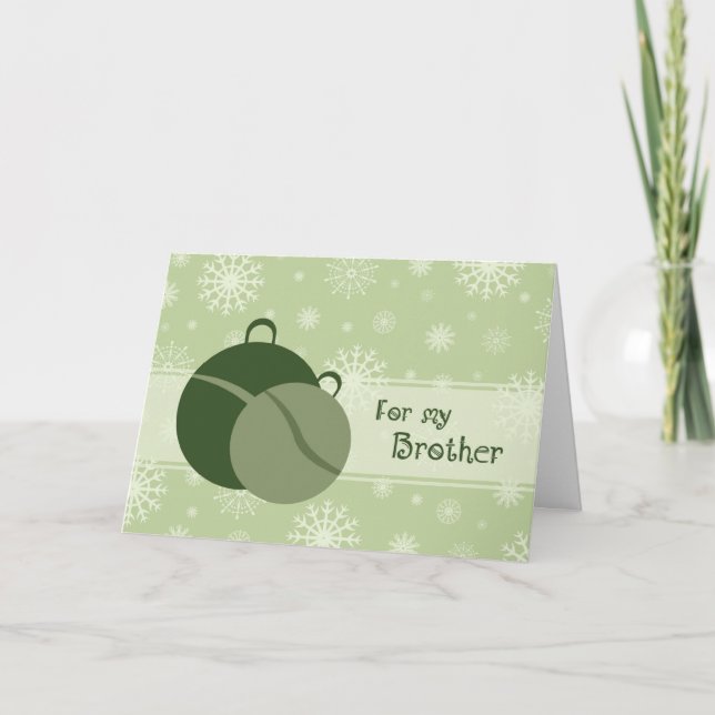 Ornements Joyeuses Fêtes Frère Carte de Noël (Devant)