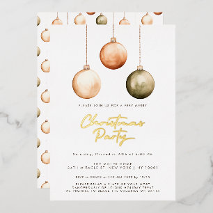 Ornements minimalistes Noël Invitation