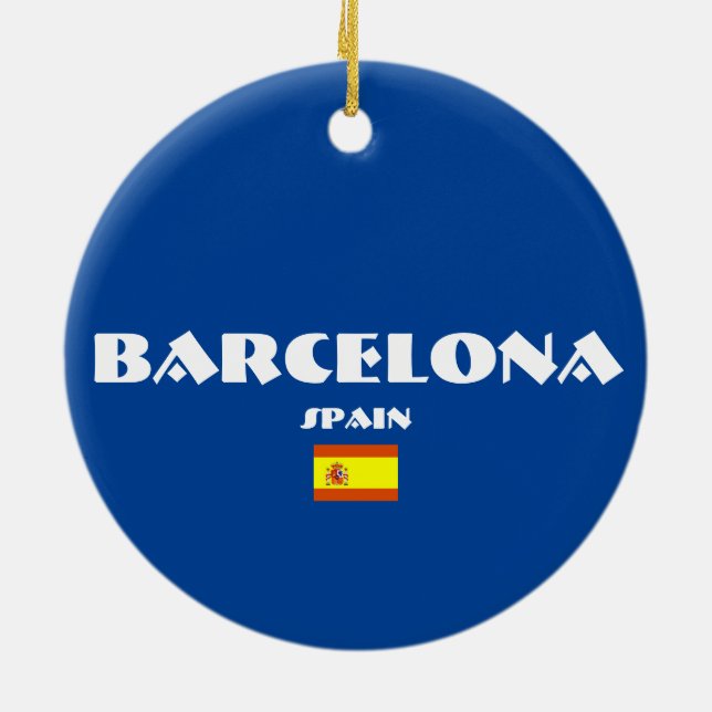Ornements ovales de Noël du football de Barcelone (Dos)