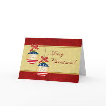 Ornements patriotiques Joyeux Noël Carte de voeux