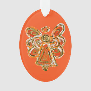 Ornements Pendentifs de Noël Orange Guardian Angel
