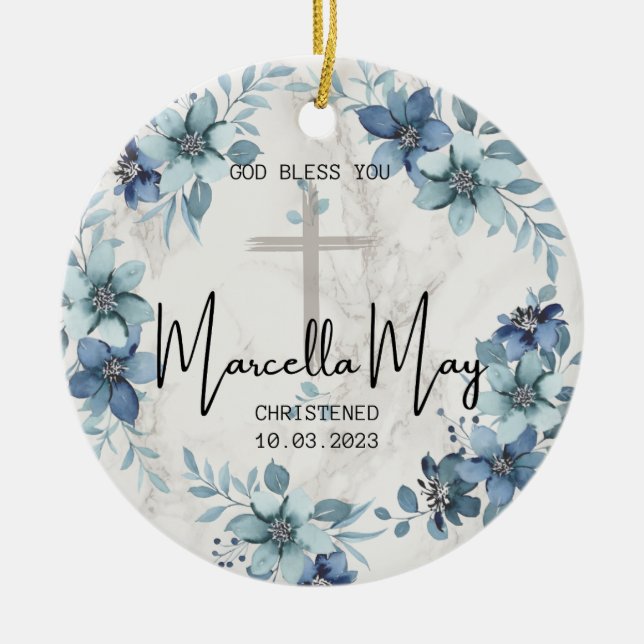 Ornements personnalisés baptisés (Devant)