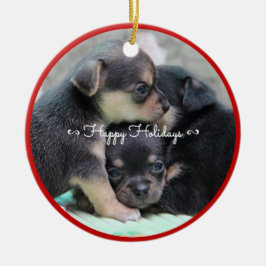 Ornements personnalisés de Noël de chien Votre pho
