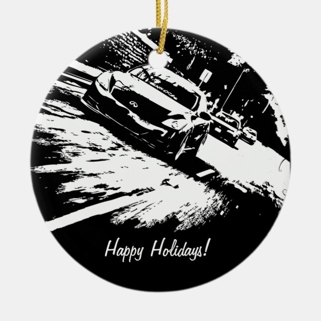Ornements personnalisés de Noël de tir de (Devant)